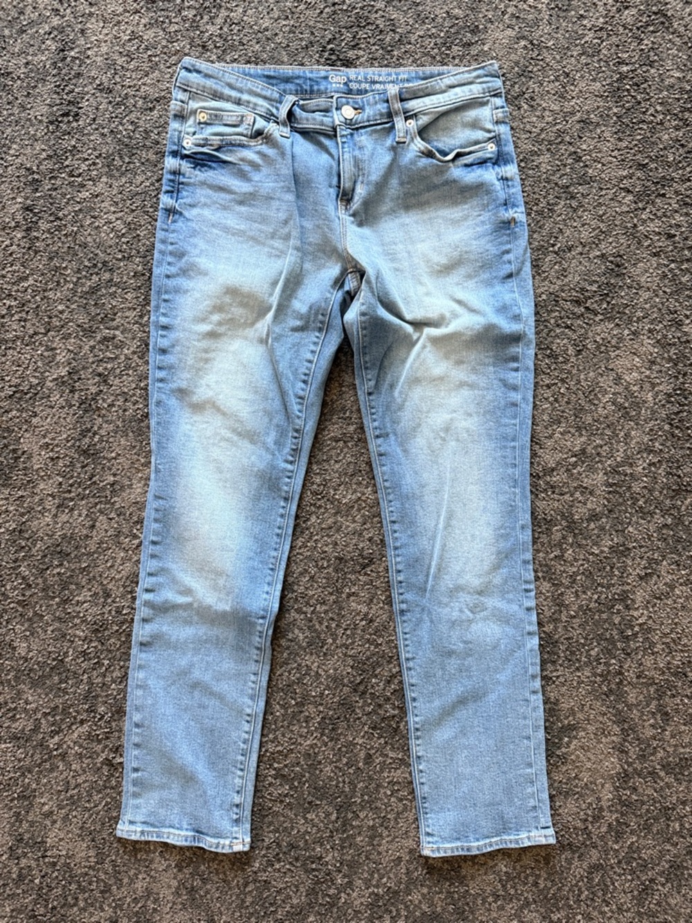GAP Faded Blue Slim Straight Jeans